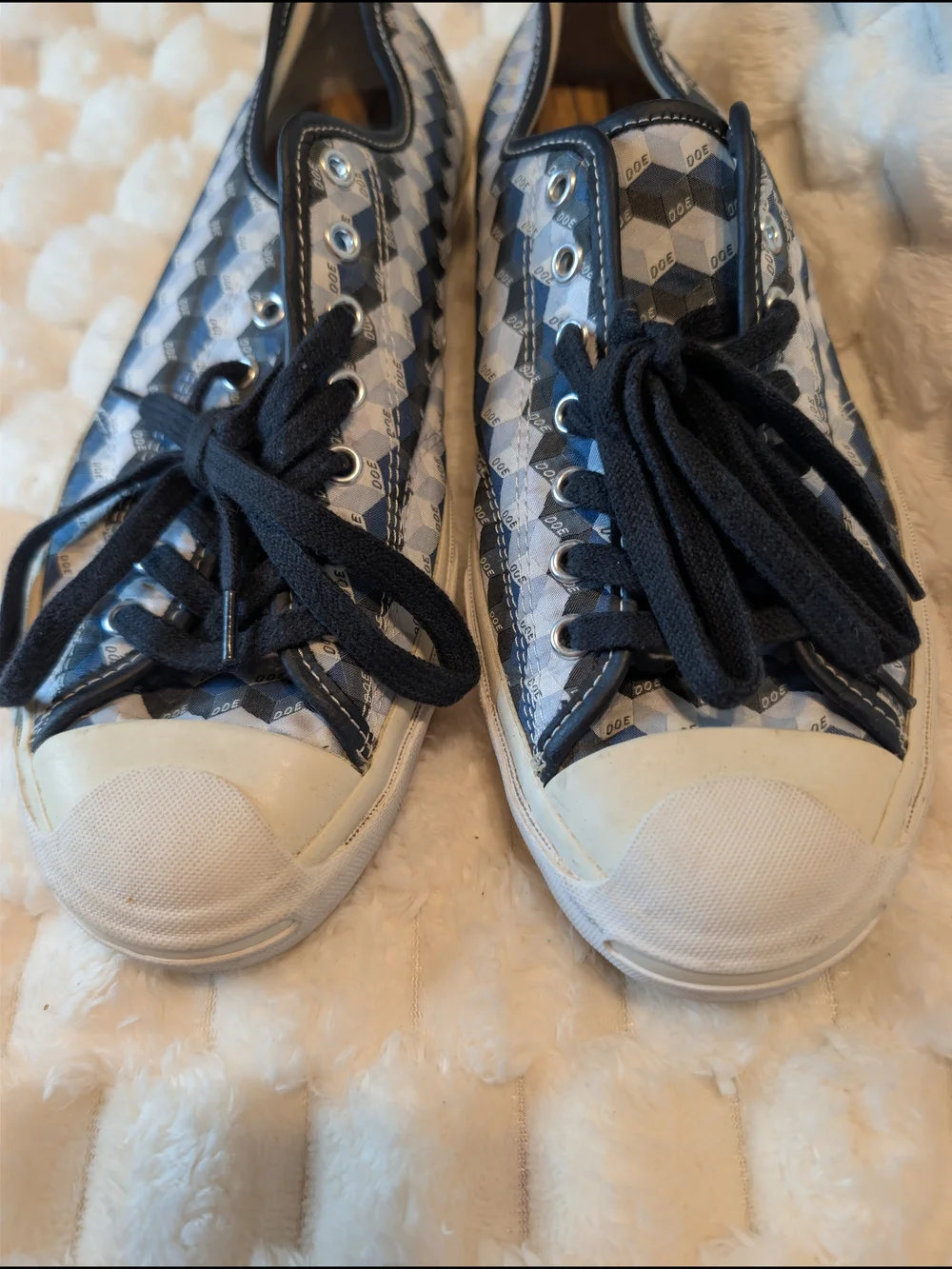 Converse Jack Purcell 3D Geometric Cube Low Top Sneakers Men's 10 / Women's 11.5